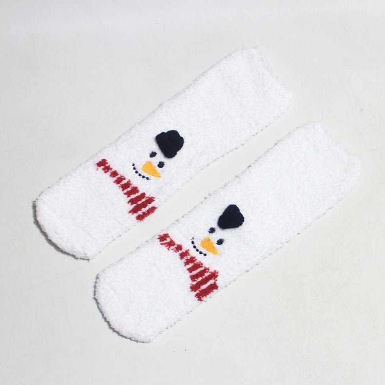 Coral Fleece Christmas Cartoon Terry Socks - Socks -  Trend Goods