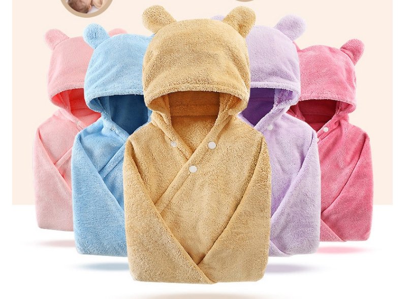 Cotton baby care hooded bath towel - Baby Bathing -  Trend Goods