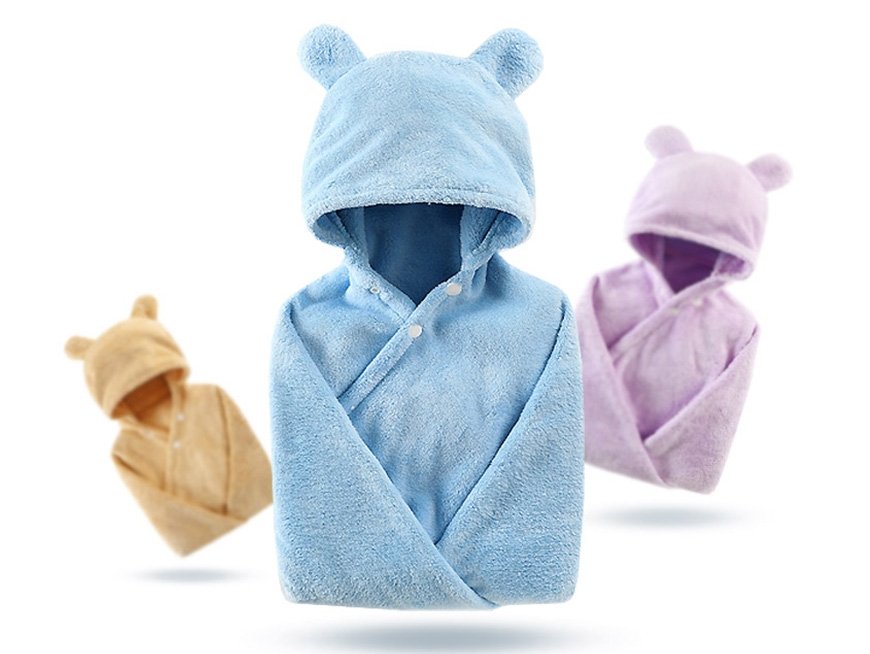 Cotton baby care hooded bath towel - Baby Bathing -  Trend Goods