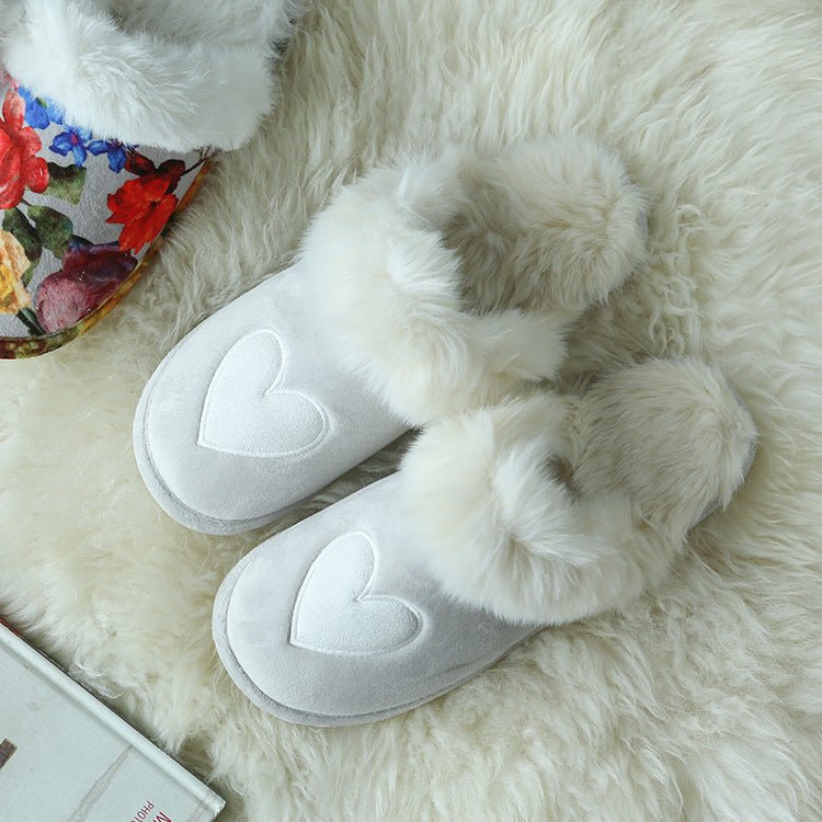 Couple Wool Slippers Men And Women Nonslip Rubber Soled - Slippers -  Trend Goods