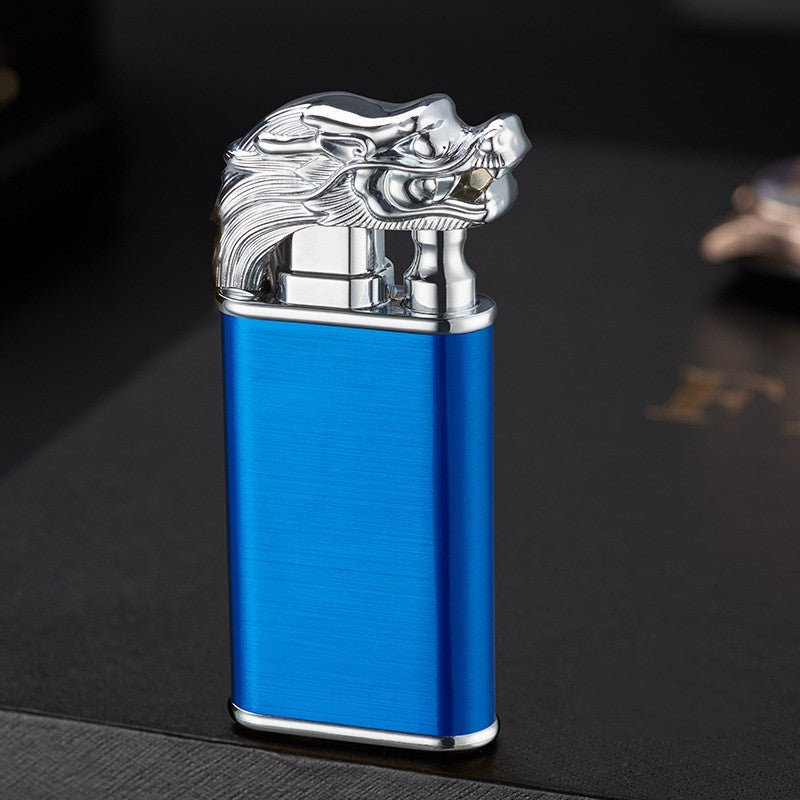 Creative Blue Flame Lighter Double Fire Metal Windproof Lighter - Lighters -  Trend Goods