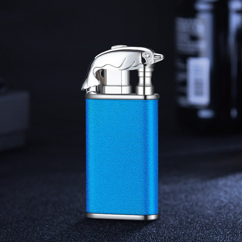 Creative Blue Flame Lighter Double Fire Metal Windproof Lighter - Lighters -  Trend Goods