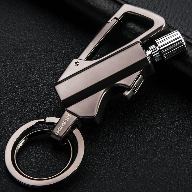 Creative Metal Keychain Lighter Wild Fire Ten Thousand Times Use Kerosene Lighters - Keychains -  Trend Goods