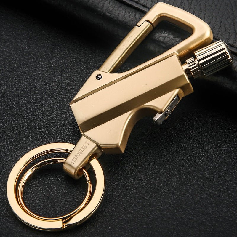 Creative Metal Keychain Lighter Wild Fire Ten Thousand Times Use Kerosene Lighters - Keychains -  Trend Goods