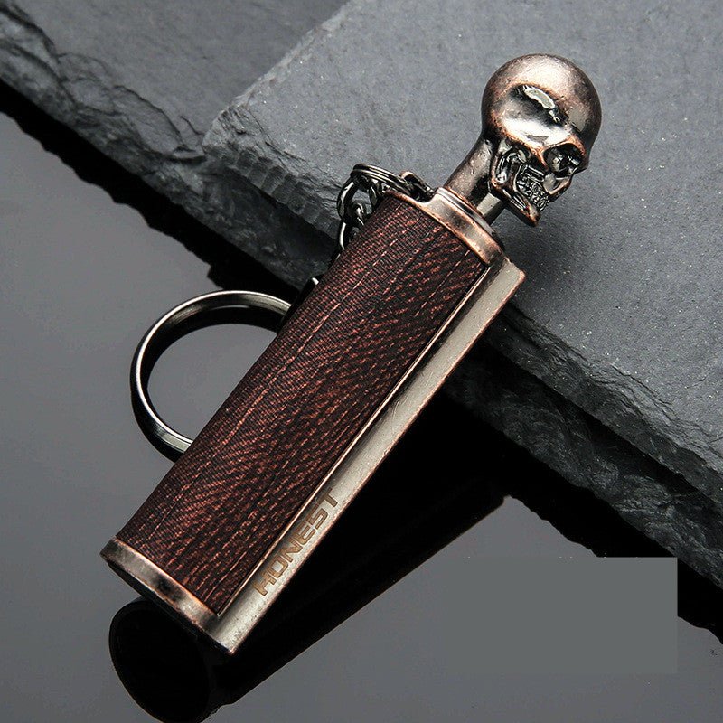 Creative Metal Keychain Lighter Wild Fire Ten Thousand Times Use Kerosene Lighters - Keychains -  Trend Goods