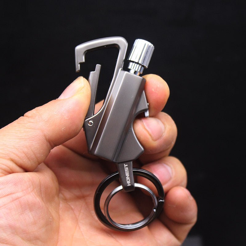 Creative Metal Keychain Lighter Wild Fire Ten Thousand Times Use Kerosene Lighters - Keychains -  Trend Goods