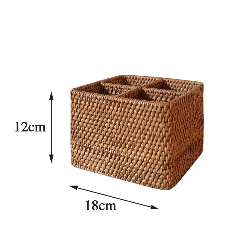 Creative Multifunctional Storage Box With Rattan Handmade Storage Basket - Storage -  Trend Goods