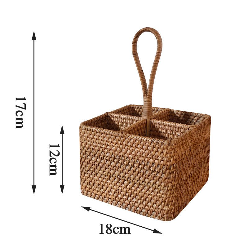 Creative Multifunctional Storage Box With Rattan Handmade Storage Basket - Storage -  Trend Goods