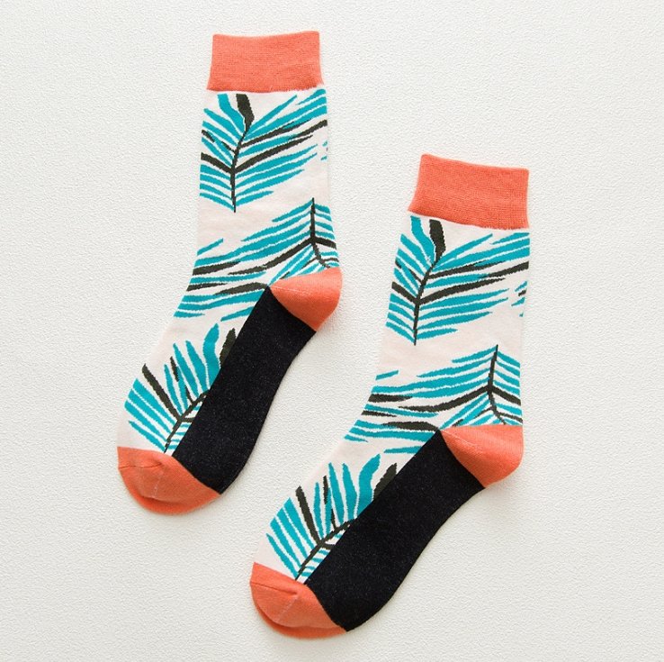 Current tube socks, plant flowers, men's and women's socks - Socks -  Trend Goods