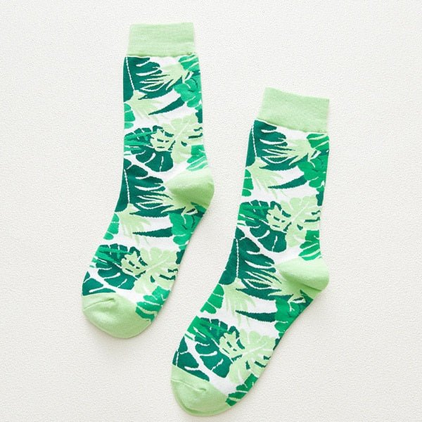 Current tube socks, plant flowers, men's and women's socks - Socks -  Trend Goods