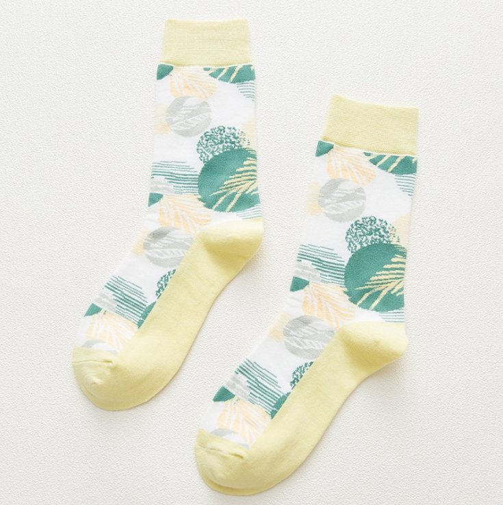 Current tube socks, plant flowers, men's and women's socks - Socks -  Trend Goods