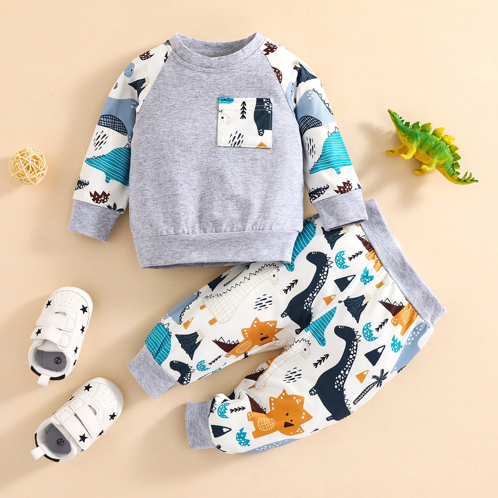 Cute Animal Cartoon Autumn Long-sleeved Suit - Clothing Sets -  Trend Goods