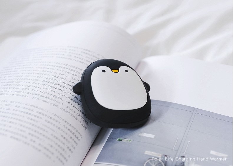 Cute Cartoon Penguin Polar Bear Electric Hand Warmers USB Rechargeable Double-Side Heating Pocket Power Bank - USB Hand Heaters -  Trend Goods