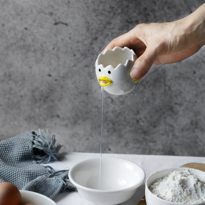 Cute Chicken Ceramic Egg White Separator Practical Kitchen Accessories - Kitchen Tools -  Trend Goods