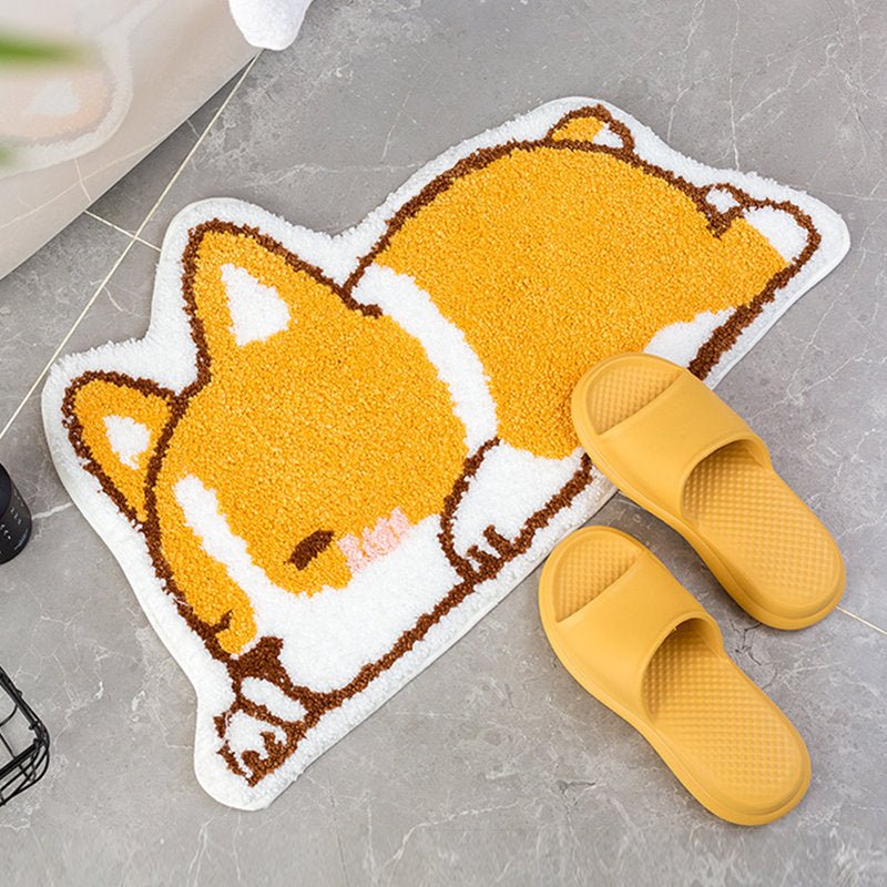 Cute Shiba Inu Mat And Floor Mat Into The Bathroom Door Absorbent Floor Mat - Floor Mats -  Trend Goods