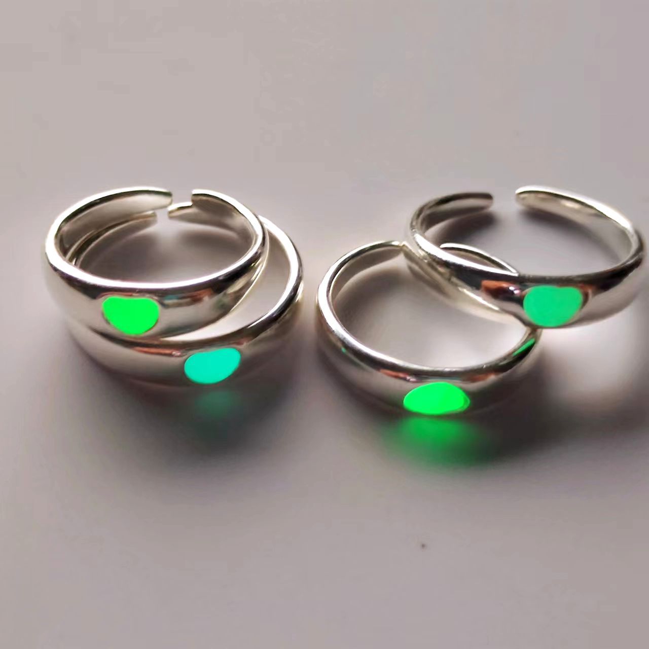 Fashion Personality Gel Drop Glow Couple Ring - Rings -  Trend Goods