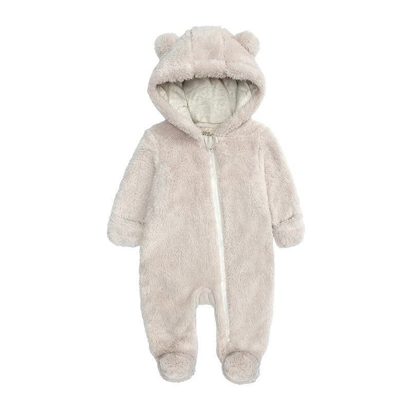 Autumn And Winter Baby Bear Hooded Jumpsuits - Rompers, Jumpsuits, Overalls -  Trend Goods