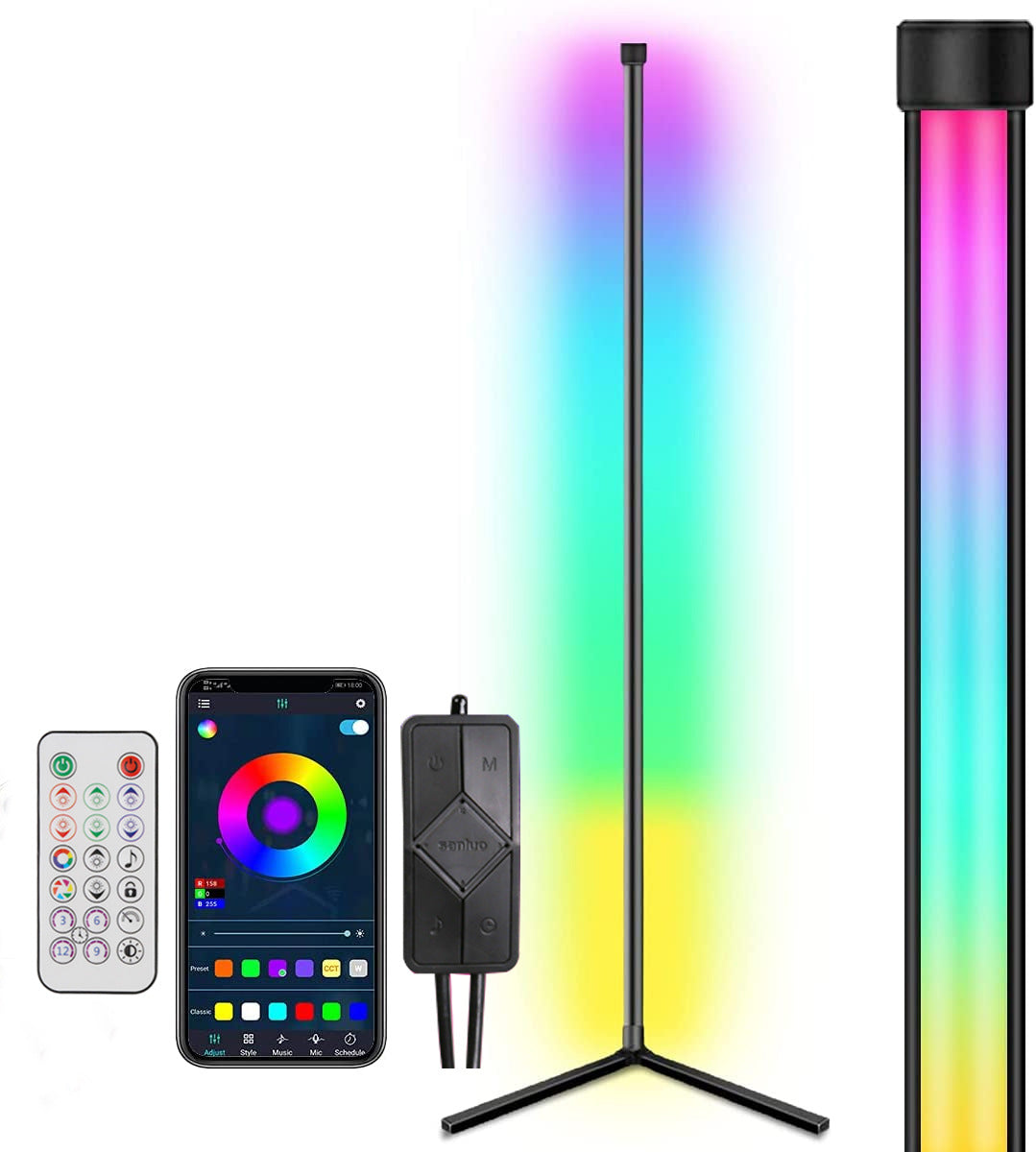 Smart APP Controlled RGB Bluetooth Corner Atmosphere Lamp - Ambient Lights -  Trend Goods