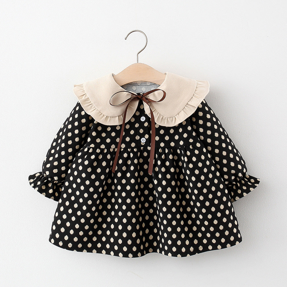 Baby Girl Doll Collar Polka Dot Dress - Baby Dresses -  Trend Goods