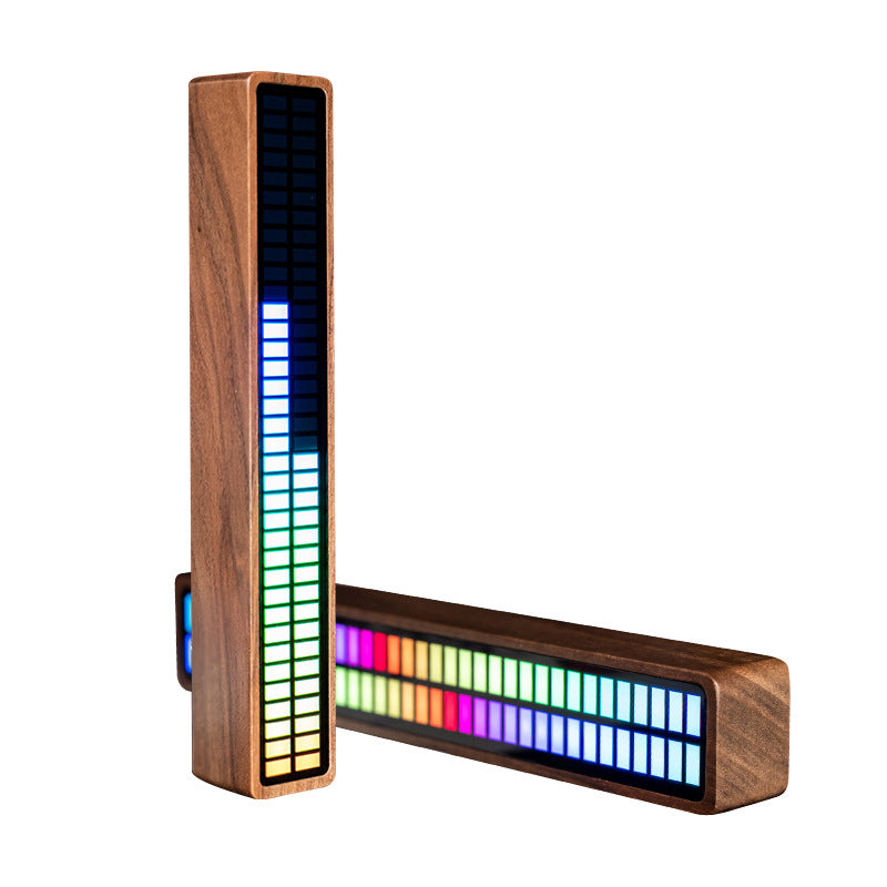 Double Row Rhythm Lights Black-Walnut Bluetooth Speaker - Bluetooth Speakers -  Trend Goods