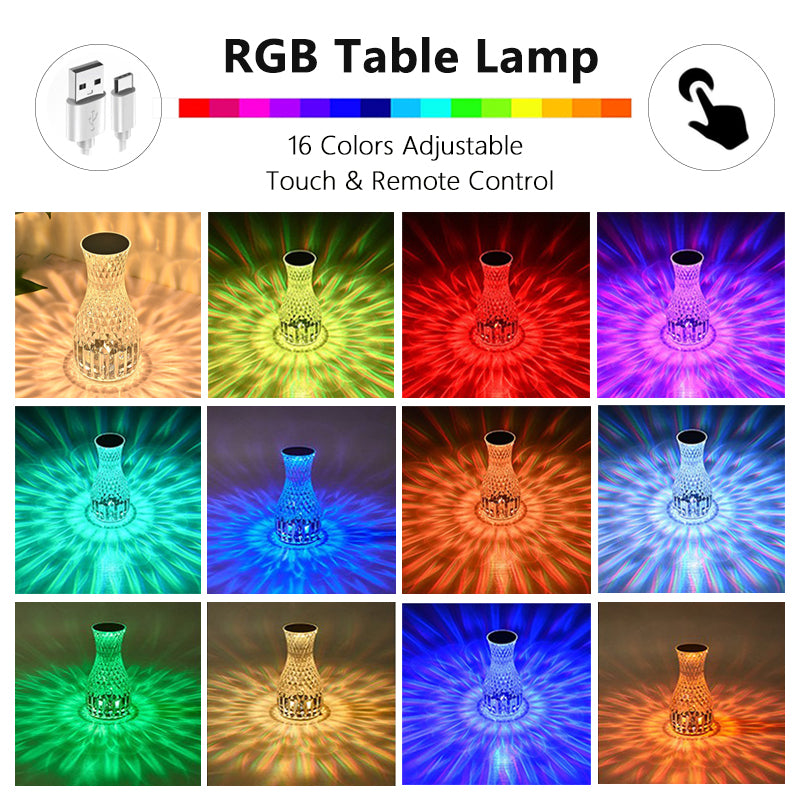 Vase Shape Atmosphere Crystal Lamp - Ambient Lights -  Trend Goods