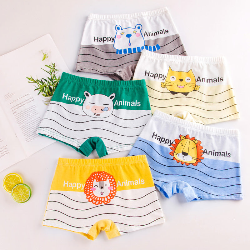 Boys' Flat Corner Fine Shuttle Cotton Underwear - Boxers -  Trend Goods