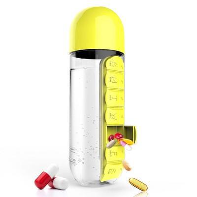 Two-In-One Water Cup 7-Day Pill Box - Water Bottles -  Trend Goods