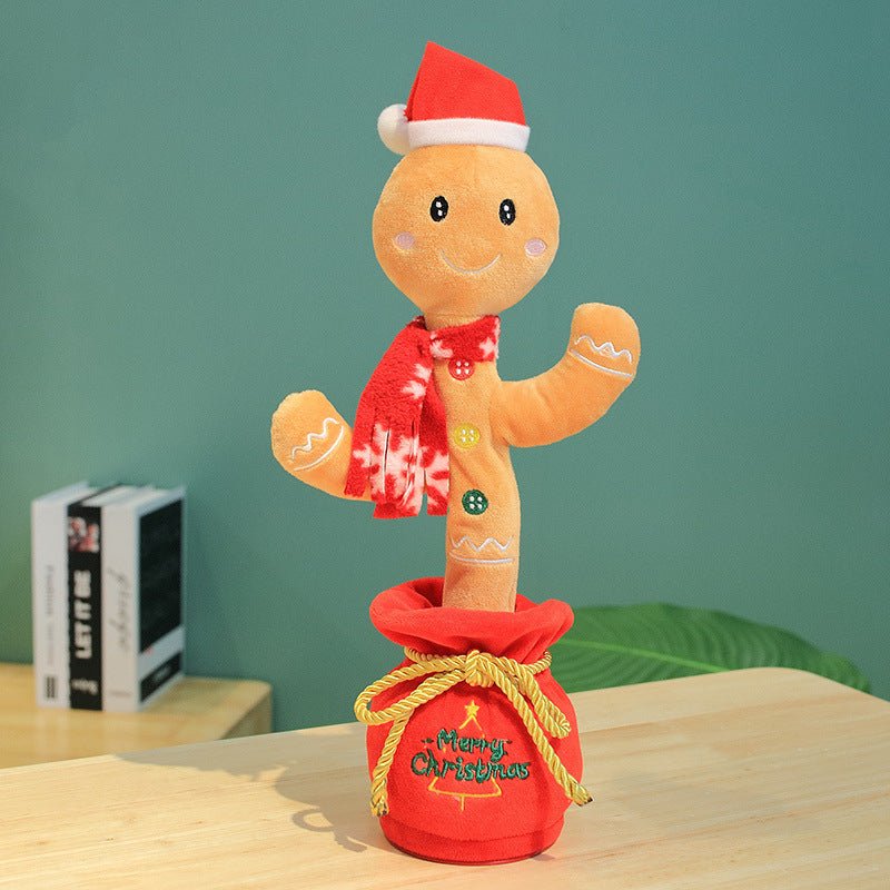 Dancing Christmas Toys Funny Tree Repeat Talking  Electronic Plush Toys Can Sing Record Lighten Funny Gift - Toys & Games -  Trend Goods