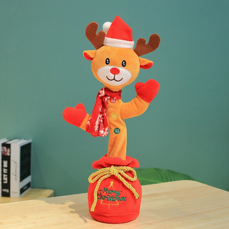 Dancing Christmas Toys Funny Tree Repeat Talking  Electronic Plush Toys Can Sing Record Lighten Funny Gift - Toys & Games -  Trend Goods