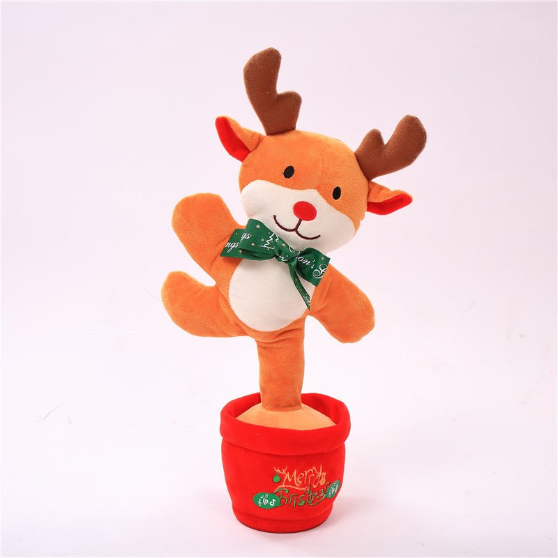 Dancing Christmas Toys Funny Tree Repeat Talking  Electronic Plush Toys Can Sing Record Lighten Funny Gift - Toys & Games -  Trend Goods