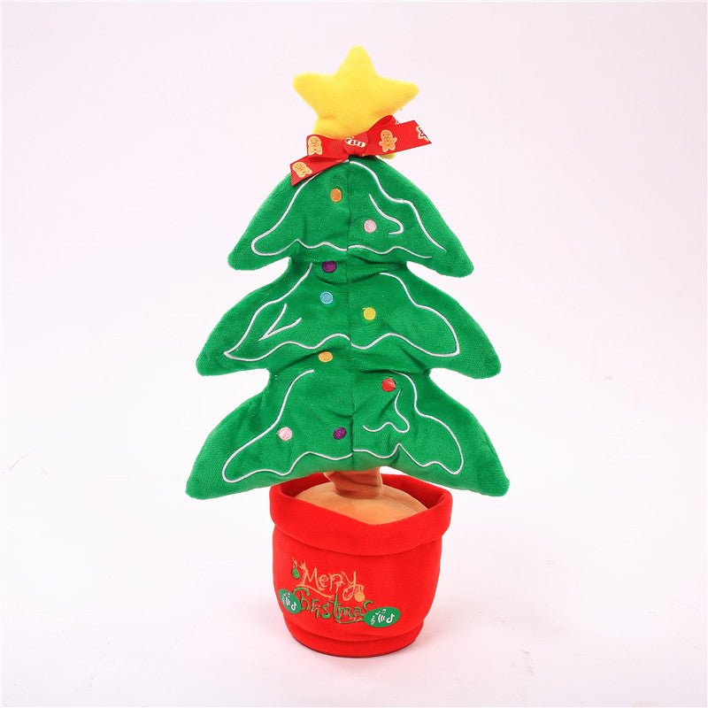 Dancing Christmas Toys Funny Tree Repeat Talking  Electronic Plush Toys Can Sing Record Lighten Funny Gift - Toys & Games -  Trend Goods