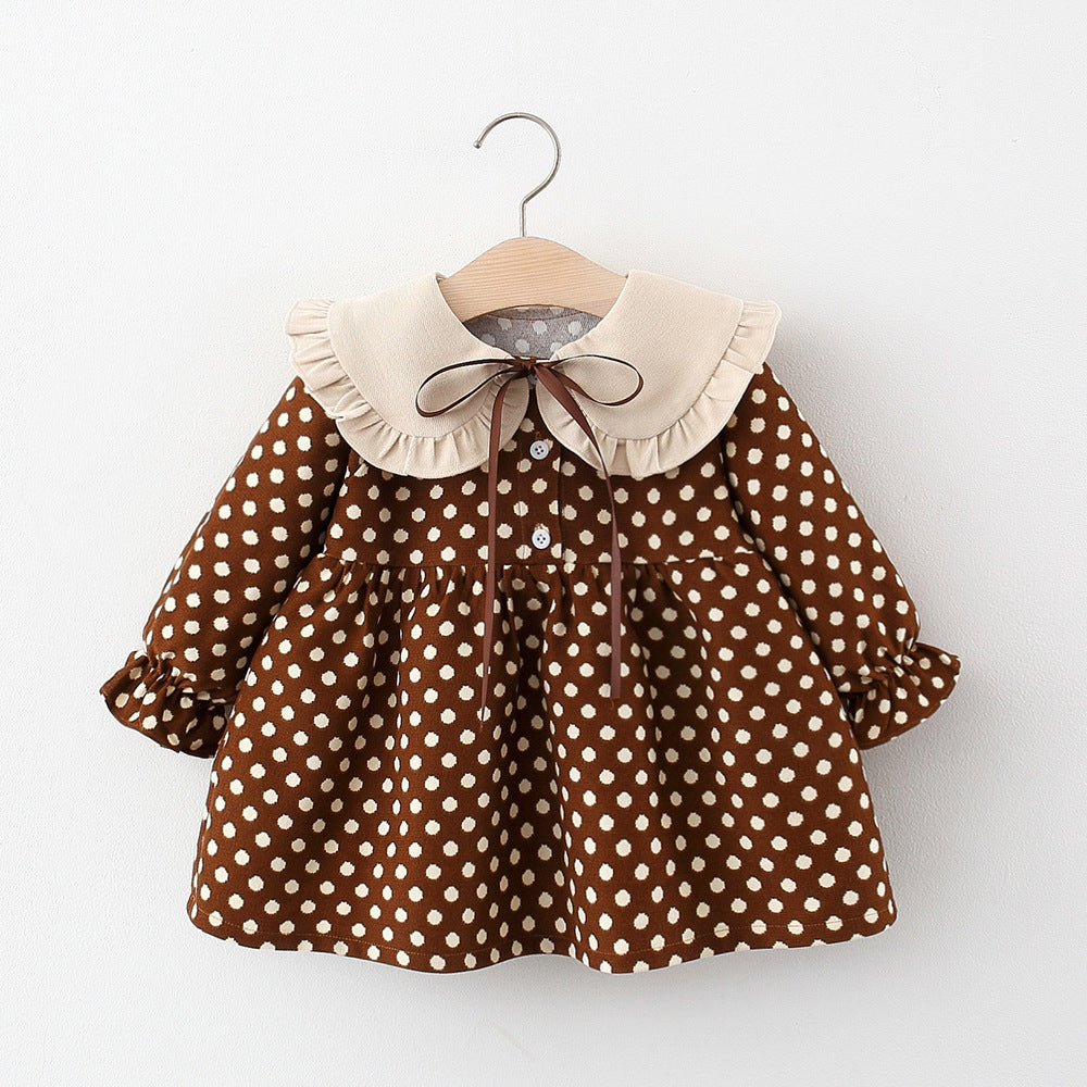 Baby Girl Doll Collar Polka Dot Dress - Baby Dresses -  Trend Goods