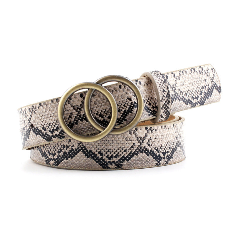 Fashion round button leopard zebra snake belt - Belts -  Trend Goods