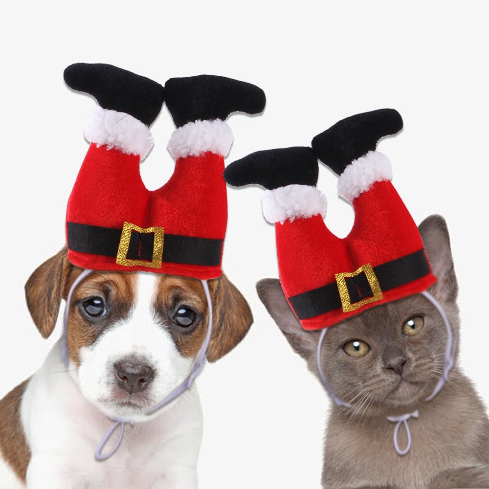 Dog Cat Christmas Costume Christmas Hat For Pet Cute Fleece Hat - Pet Apparel -  Trend Goods