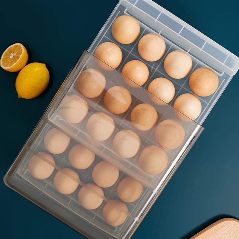 Double-layer Drawer Storage Box Transparent Egg Rack Support - Storage & Organizers -  Trend Goods