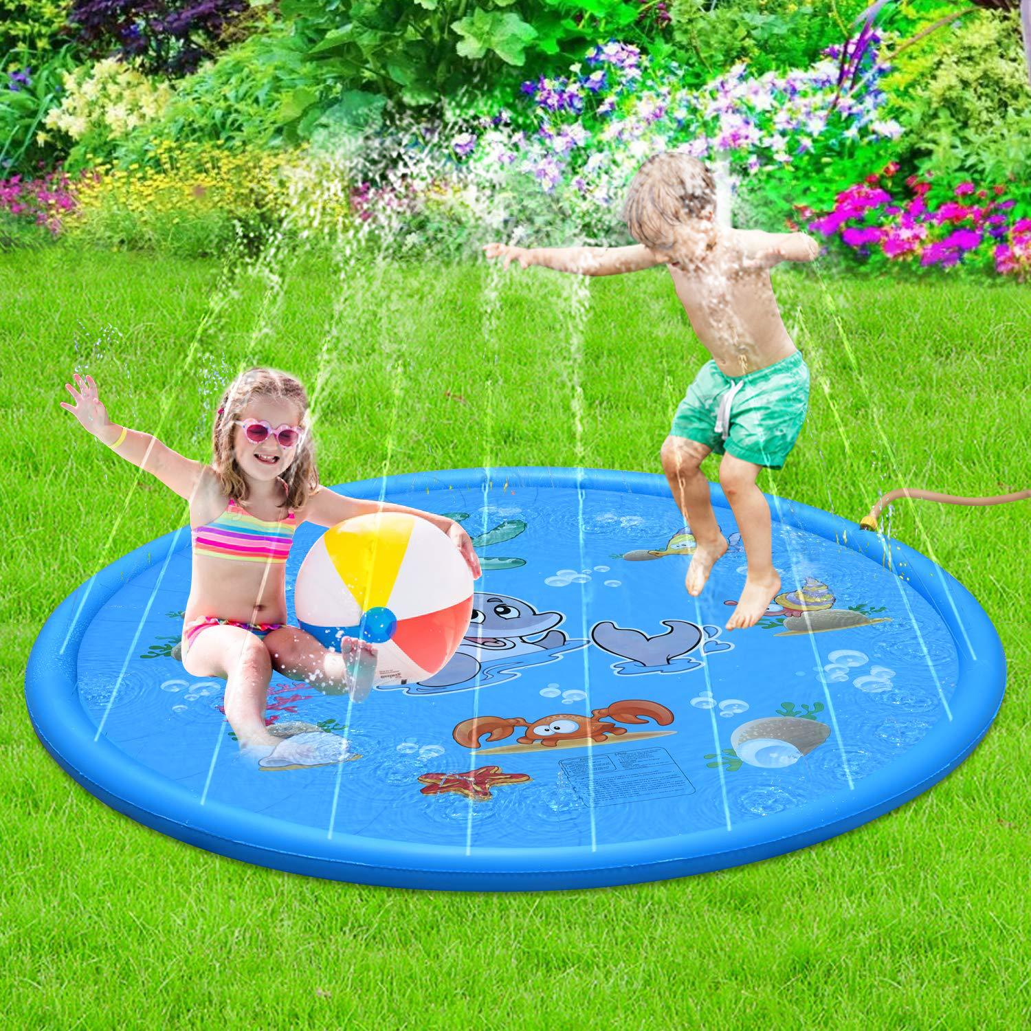 Durable Children's Water Spray Pool Mat Splash Sprinkle Play Pad Mat - Pool Toys -  Trend Goods