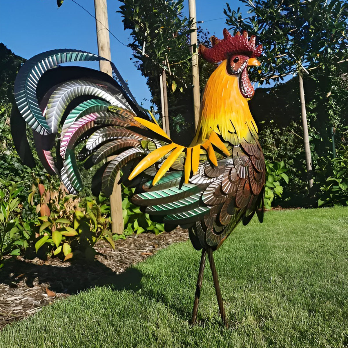 Garden Decoration Iron Rooster - Garden Ornaments -  Trend Goods