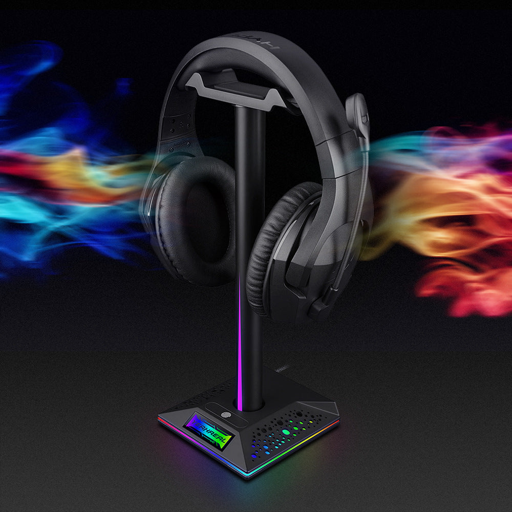 RGB Headphone Stand Ambient Light Emitting Dual USB - Headphone Accessories -  Trend Goods