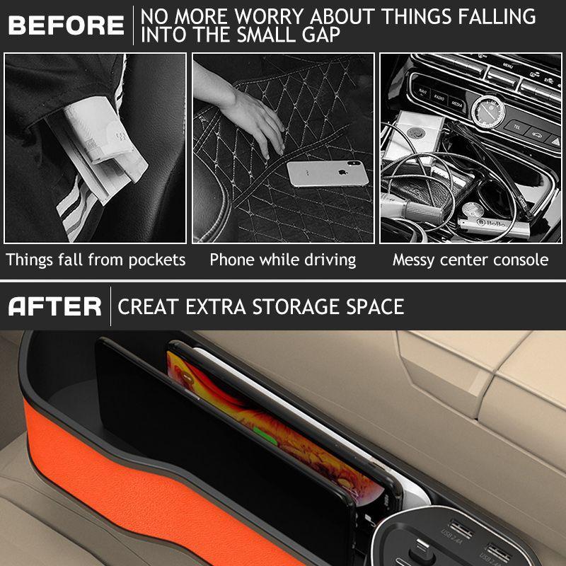 Car Seat Slot Storage Box Wireless Charging - Auto Accessories -  Trend Goods