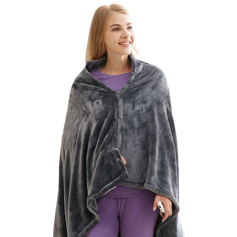 Usb Electric Heated Plush Blanket Shawl - Blankets -  Trend Goods