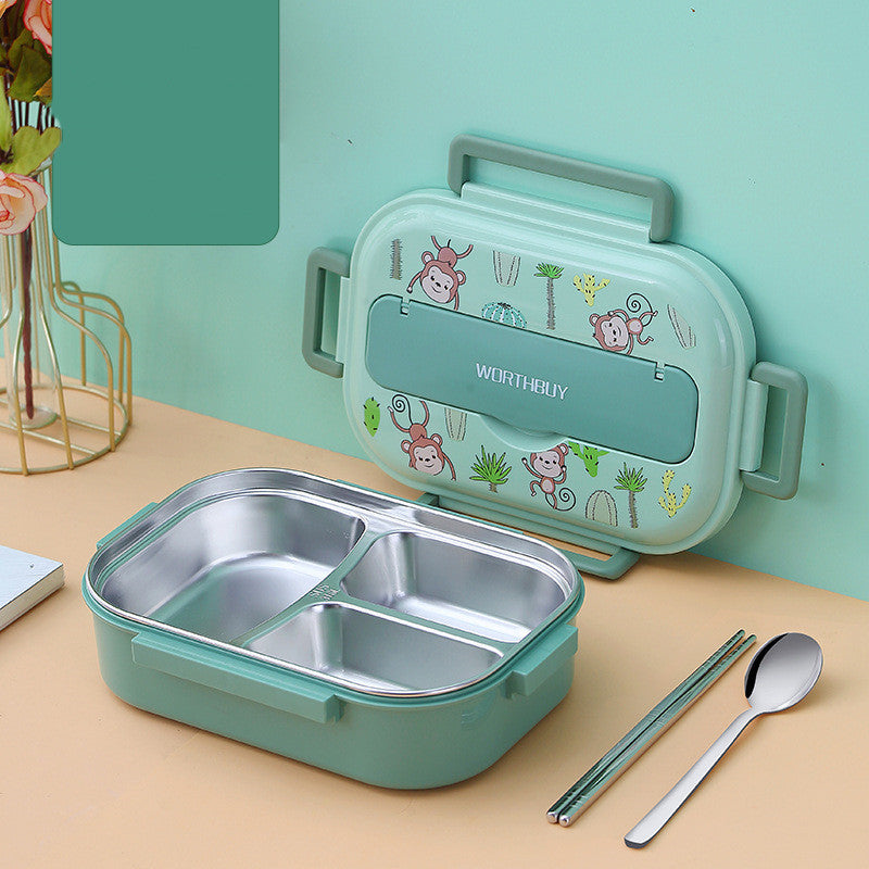 Stainless Steel Portable Thermal Insulation Compartment Lunch Box - Lunch Boxes -  Trend Goods