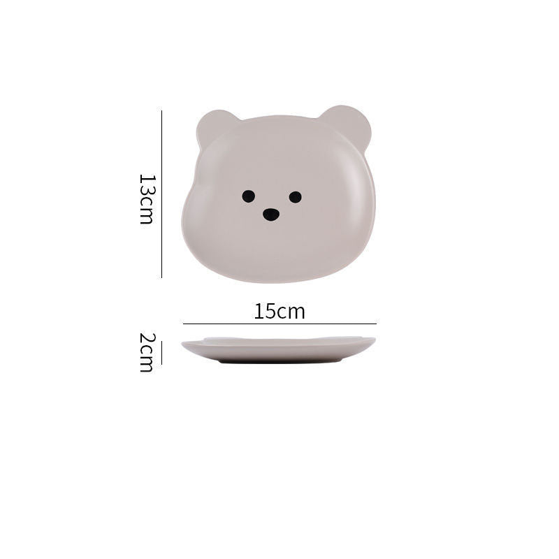 Home Cartoon Cute Bear-shaped Dinner Plate - Plates -  Trend Goods