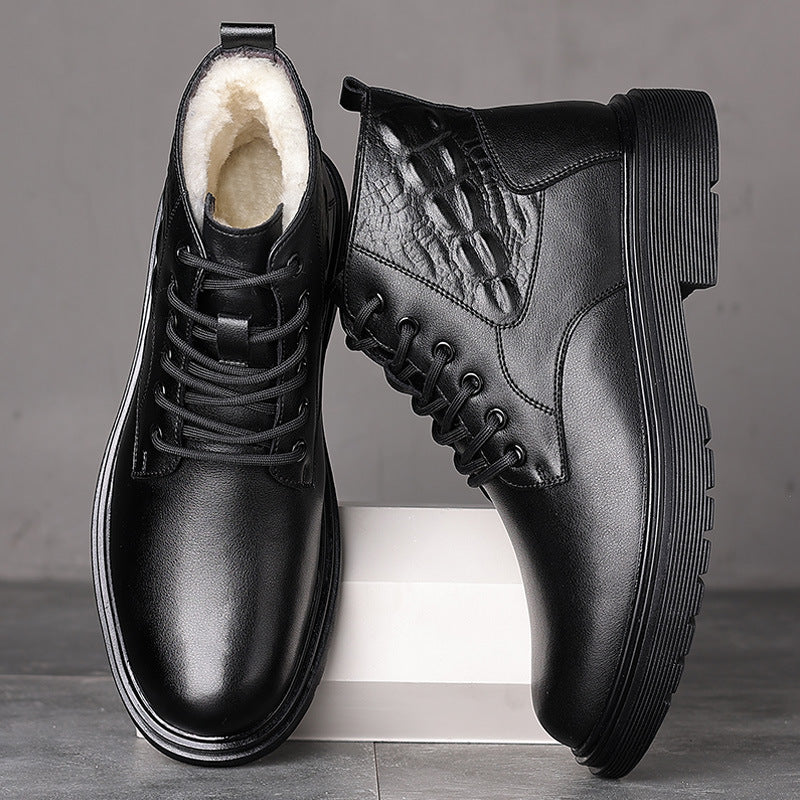 Leather High-Top Boots - Boots -  Trend Goods