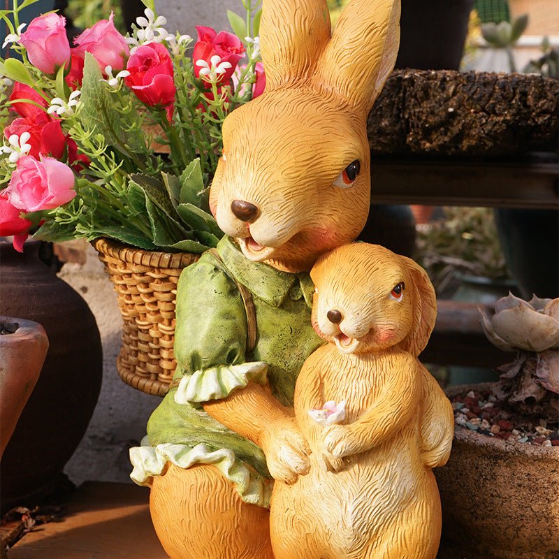 Easter Decoration Resin Bunny Rabbit Figurine Garden Ornaments - Garden Ornaments -  Trend Goods