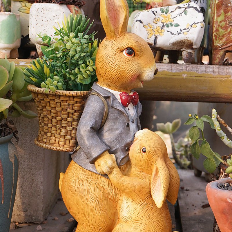 Easter Decoration Resin Bunny Rabbit Figurine Garden Ornaments - Garden Ornaments -  Trend Goods