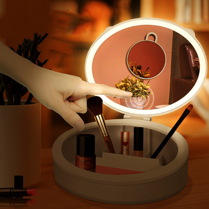 LED Makeup Mirror with Light Storage Box - Make-up Mirrors -  Trend Goods