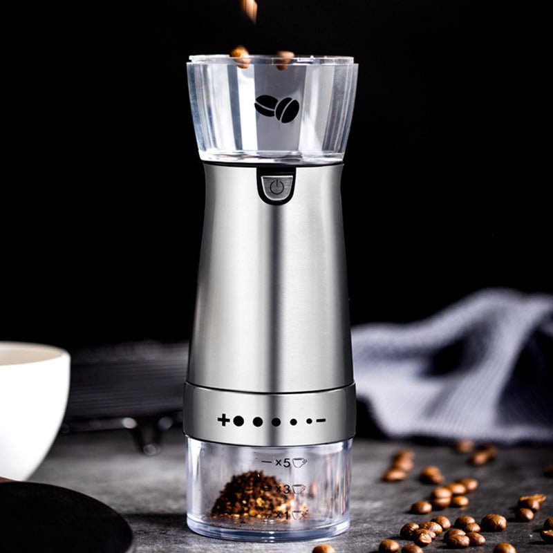 Electric Coffee Grinder Stainless Steel Adjustable Hand Grinder Coffee Machine Coffee Bean Burr Grinders Mill - Coffee Grinders -  Trend Goods