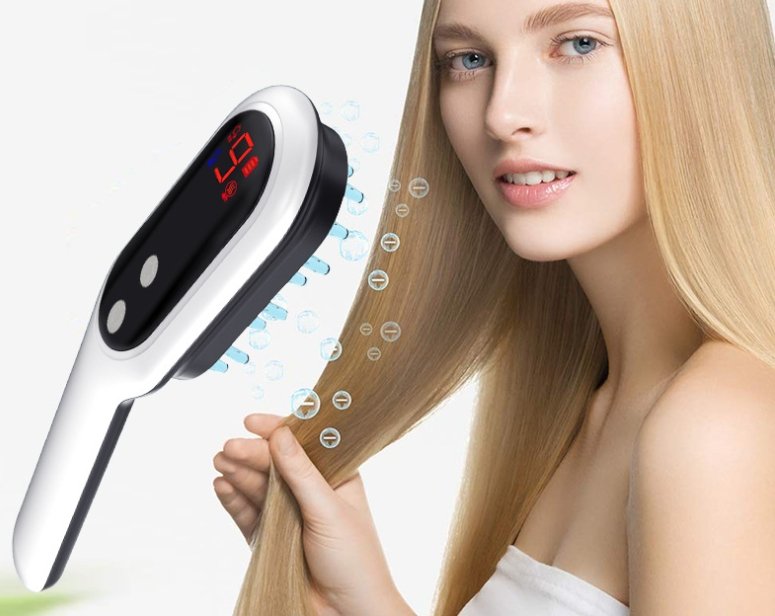 Electric Head Massager Magnetic Therapy Hair Growth Massage Brush LED Display - Massage Tools -  Trend Goods