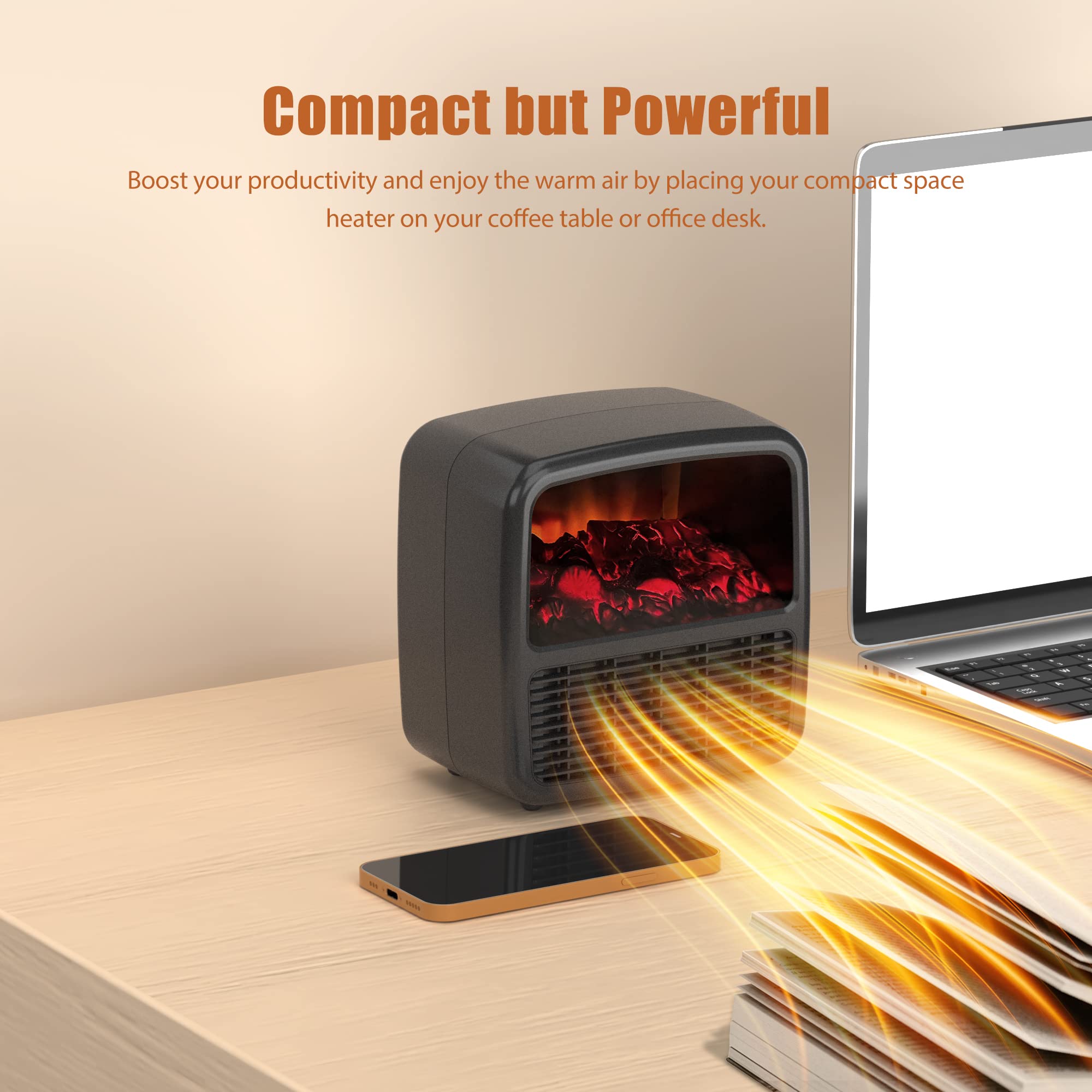 Electric Space Heater For Indoor Use Desktop High-power Fast-heating Small Heater - Space Heaters -  Trend Goods