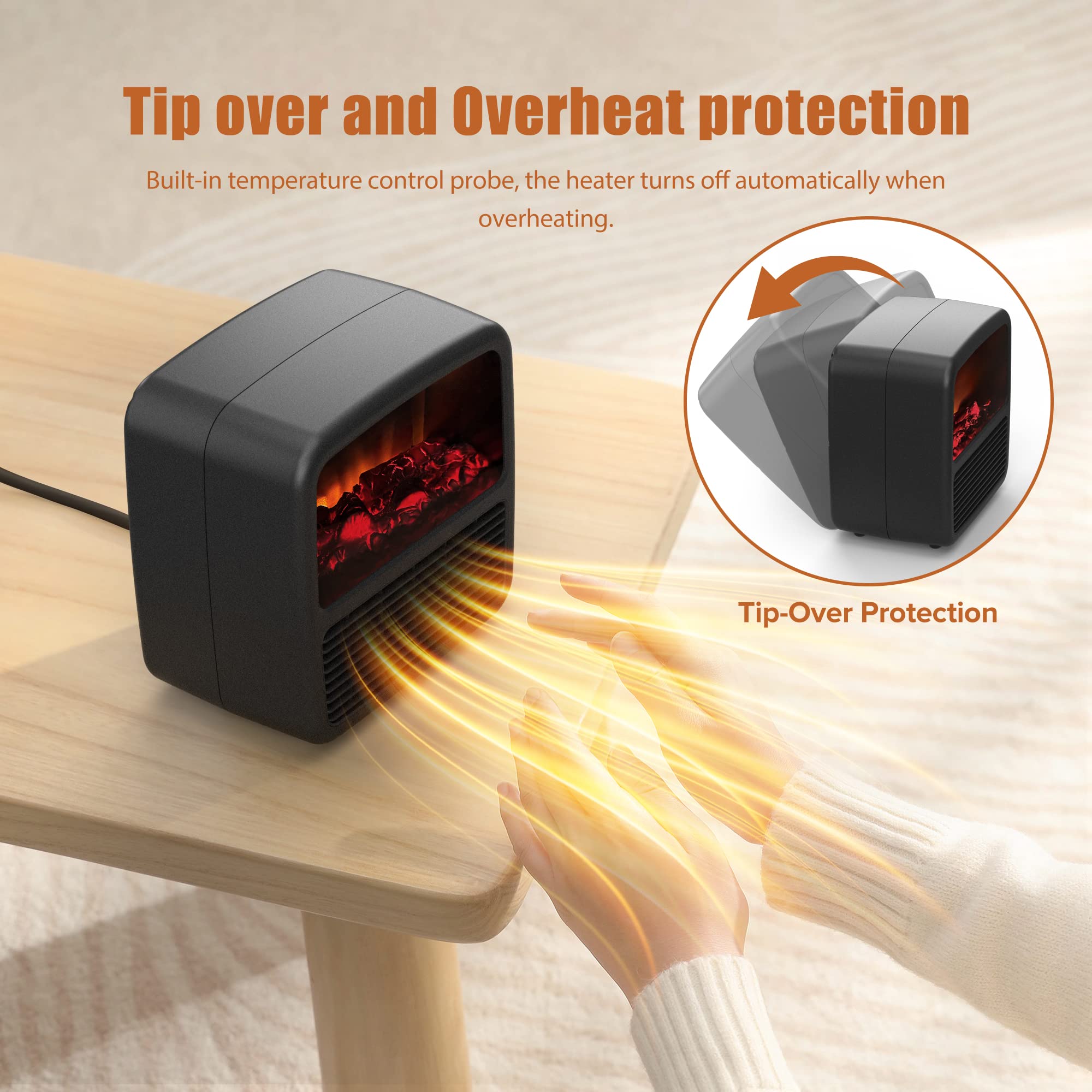 Electric Space Heater For Indoor Use Desktop High-power Fast-heating Small Heater - Space Heaters -  Trend Goods